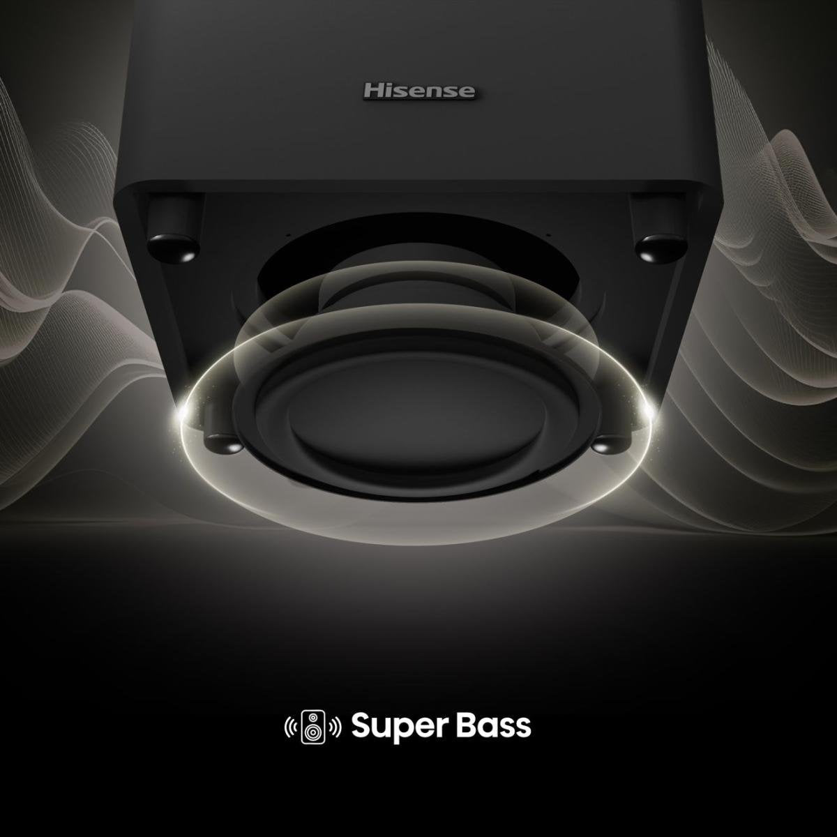 Barra De Sonido Hisense Ht Saturn 4.12. Dolby Atmos Subwoofer Inalámbrico 480 W Negro