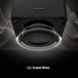 Barra De Sonido Hisense Ht Saturn 4.12. Dolby Atmos Subwoofer Inalámbrico 480 W Negro