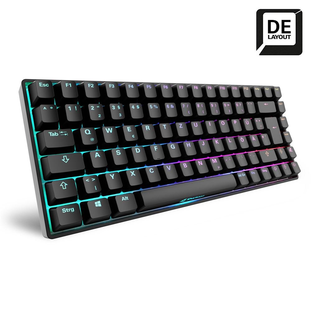 Teclado Aleman Sharkoon Skiller Sgk50 S3, Gaming Negro, Gateron Brown 4044951039142