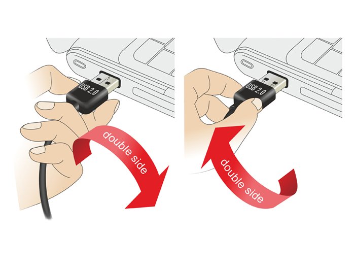 Cable Delock Easy-Usb 2.0, Conector Usb-A > Conector Micro-Usb Negro, 3 Metros, El Conector Usb-A Se Puede Utilizar En Ambos Lados 83368