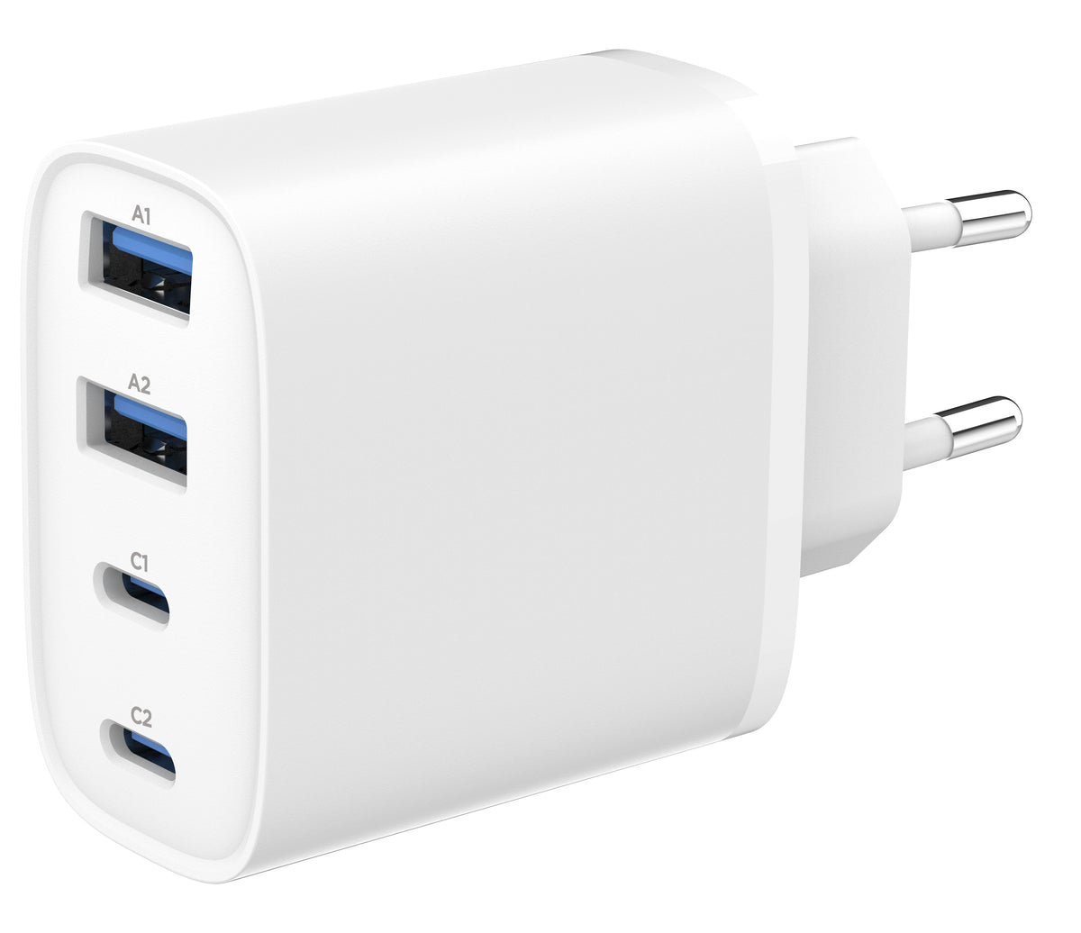 Cargador Gembird Rápido Usb Pd 4 Puertos 40 W Gan