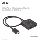 Club3d Hdmi Switch 2-In-1 Bidirektional 8k60hz 4k120hz Uhd Retail