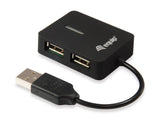 Equip Hub Usb 2.0 Life 4 Puertos Mini Hub Travel Negro 128952