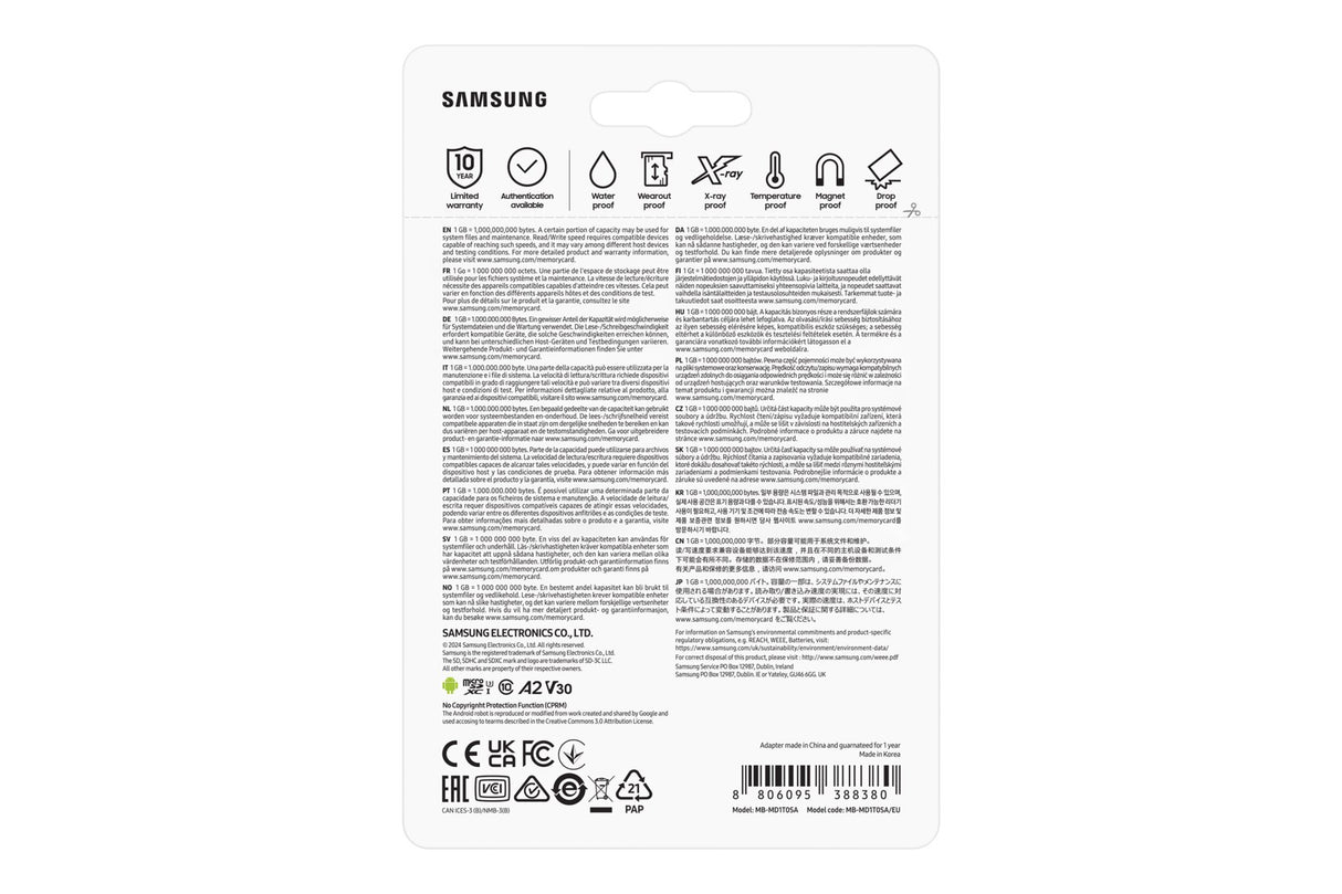 EAN 8806095388380 - Samsung MB-MD1T0S 1 TB MicroSDXC UHS-I Clase 10 imagen 8