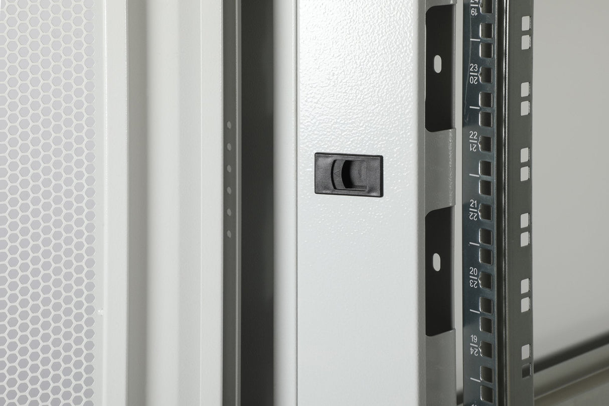 Armario De Red De 42ua Unique, 2053x800x1000 Mm Puerta Frontal Perf. Una Hoja Puerta Posterior Perf. Dos Hojas, Gris