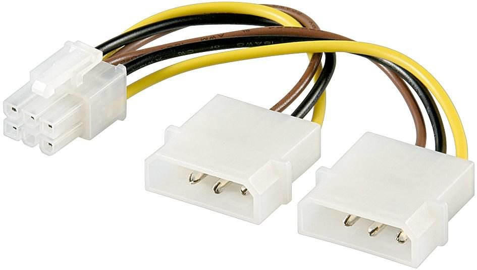 Cable Alimentación Vga Auxiliar 2x5.25 A Pcie 6pin