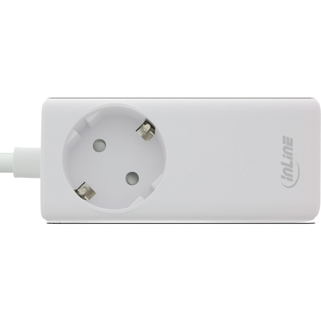 Inline® Usb Power Supply, 65w Charger, 2x Usb-C + 1x Usb-A, With Safety Socket And 1.5m Cable, Pd3.0 Pps Gan, White