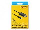 Delock Cable Usb Tipo-C Macho > Dp Macho Dp-Alt Mode 4k 60 Hz 1 M