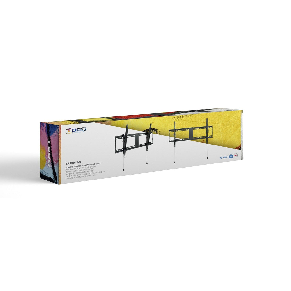 Tooq Soporte Fijo De Pared Para Tv De 43"-90" - Inclinable - Peso Max 70kg - Vesa 800x400mm - Negro