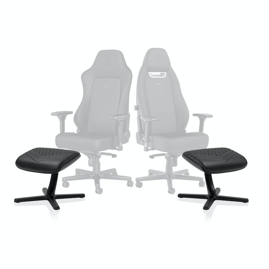 Noblechairs Reposapiés 2 - Echtleder Negro