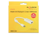 Delock Adapter Mini Displayport 1.2 Stecker > Hdmi Buchse 4k Passiv Weiss