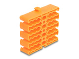 Delock 66255 Organizador De Cables Con 24 Entradas De Cable Naranja