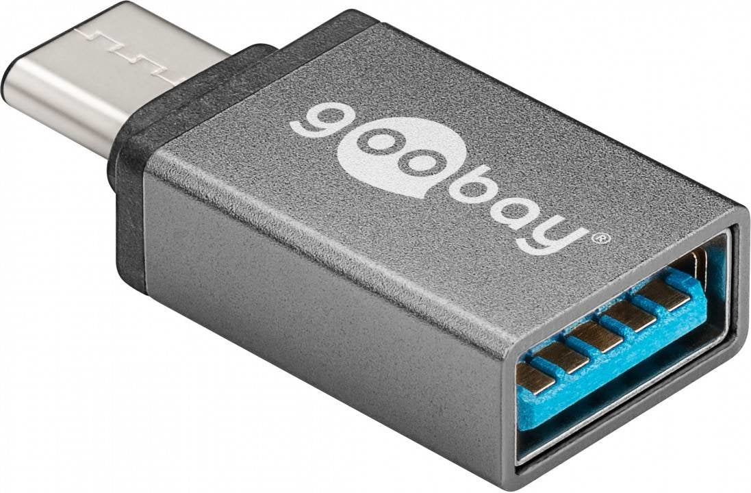 Goobay 56621 Adaptador De Cable Usb-C Usb 3.0 Female (Type A) Gris