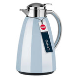 Emsa Campo Isolierkanne, 1 Liter (Hellazul/Edelstahl, Quick Tip Verschluss) F4130400