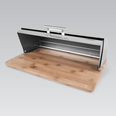 EAN 4897144670918 - Maestro MR-1672S panera Rectangular Plata, Madera Acero inoxidable, Bamboo imagen 4