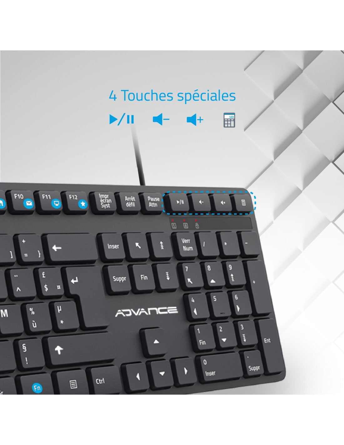 Teclado Advance Workmate (Negro)