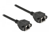 Netzwerk Verlängerungscable S Ftp Rj45 Buchse Zu Rj45 Buchse Cat.6a 25 Cm Schwarz