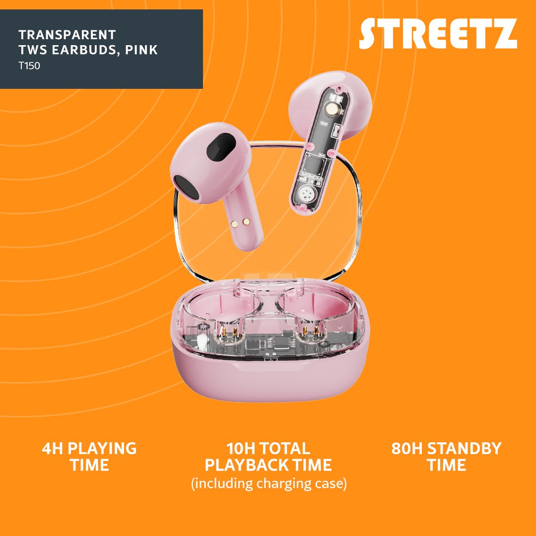 Streetz Bt Tws In-Ear KopfhRer Transparent Pink