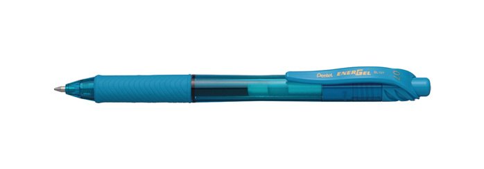 Pentel Bolígrafo Energel Retráctil Punta 0.7mm Azul Claro -12u-