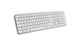 Teclado Alemán Logitech Mx Keys S Rf Wireless + Bluetooth Qwertz Aluminio, Blanco