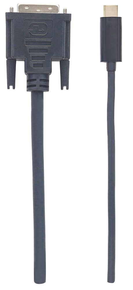 EAN 0766623152457 - Manhattan 152457 adaptador de cable de vídeo 2 m USB Tipo C DVI Negro imagen 4