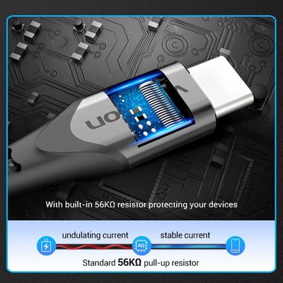 EAN 6922794756076 - Vention COKLF cable USB USB 2.0 1 m USB A USB C 0,48 Gbit/s Gris, Negro imagen 5