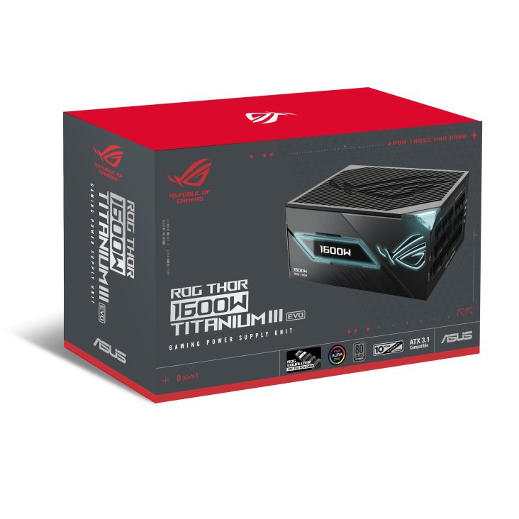 Asus Rog Thor 1600w Titanium Iii Evo (Rog Equalizer) (Negro, 2x 12 Pin High Power Gpu, 4x Pcie, Gestión De Cables, 1600 Watt) 90ye00vb-B0na00