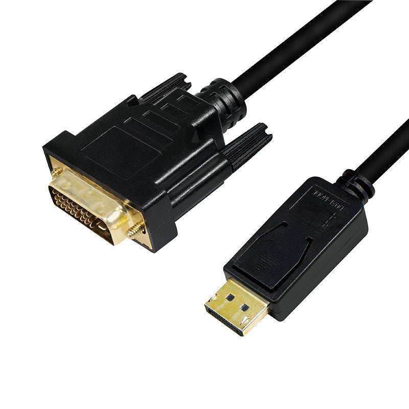 Logilink Cv0130 Adaptador De Cable Displayport Dvi Negro