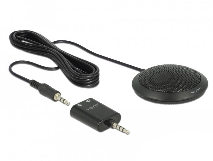 Delock 65873 Micrófono De Superficie Para Mesa Negro