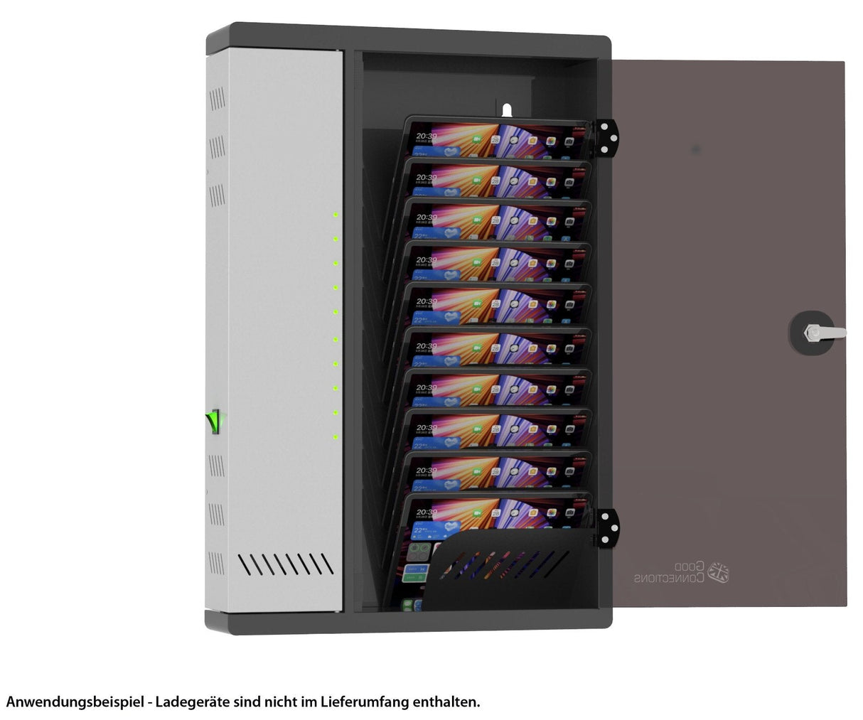 Good Connections Wandladeschrank Bis 11", Usb-Cö, 30w Port