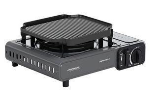 Estufa De Gas Campingaz Camp'Bistro 3 Con Parrilla Plateada/Gris, Estufa De Un Fuego De 2,2 Kw, Modelo 2025 2214202