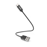 Hama Cable 00201600 / Usb-A To Usb-C 0.20m Negro