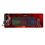 Mars Gaming Mcprgb2 Combo Gaming - Teclado Rgb Rainbow - Raton 4000dpi Rgb Flow - Auriculares Rgb Flow - Alfombrilla