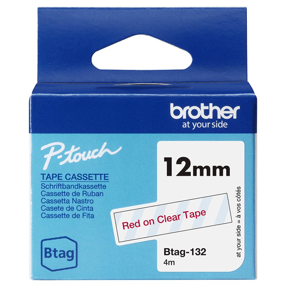 Brojoher Cinta Btag132 / Btag-132 Rojo Sobre Transparentee