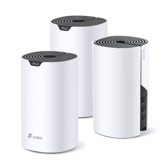 Tp-Link Deco S7 (3-Pack) Doble Banda (2,4 Ghz / 5 Ghz) Wi-Fi 5 (802.11ac)  Blanco, Negro Interno