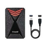 Tooq Carcasa Externa Gaming Hdd/Sdd 2.5" Hasta 9.5mm Sata Usb 3.0/3.1 Gen 1 - Iluminacion Led Rgb - Sin Tornillos -