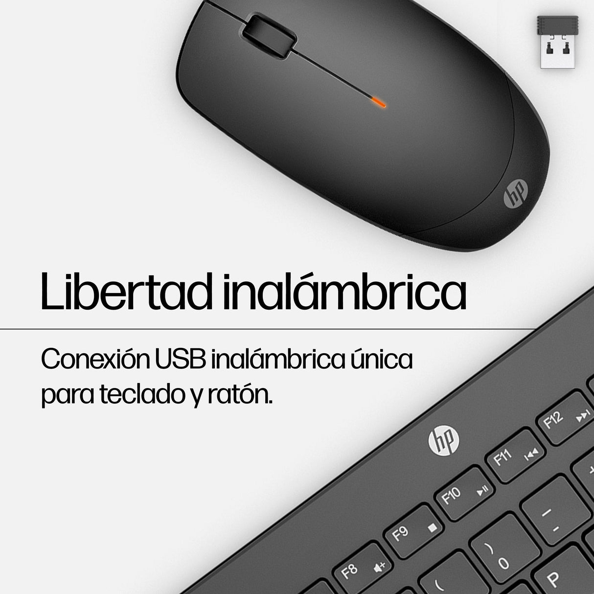 Teclado Aleman + Ratón Inalámbrico Hp 230 Wireless Desktop Set Black German