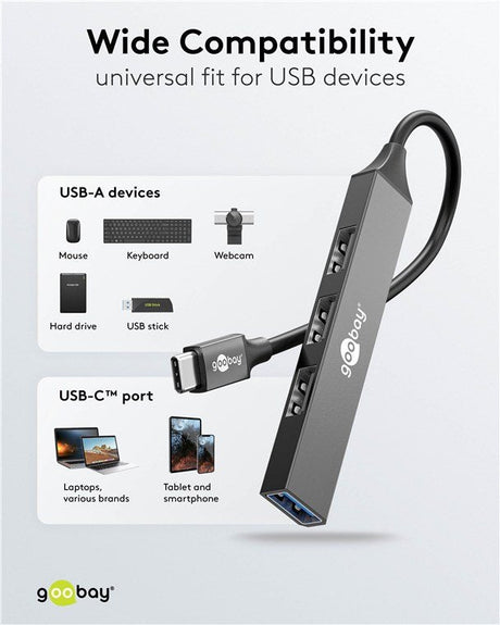 EAN 4040849744570 - Goobay 74457 hub de interfaz USB 3.2 Gen 1 (3.1 Gen 1) Type-C 5000 Mbit/s Gris claro imagen 6
