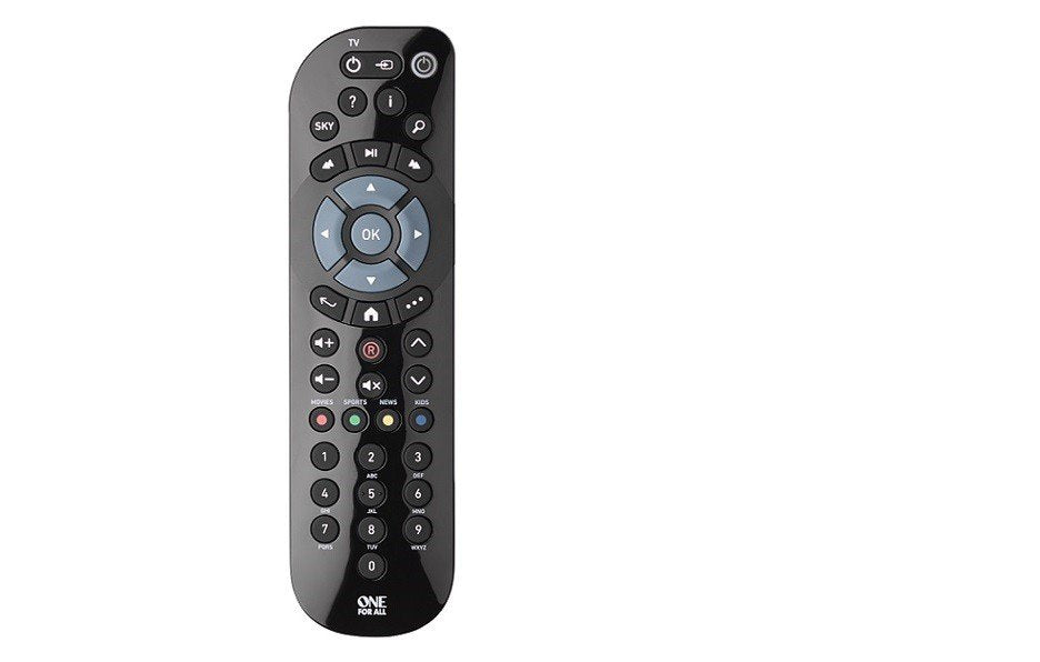 One For All Sky Q Mando A Distancia Altavoz Para Barra De Sonido, Tv, Sintonizador De Tv Botones