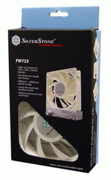 Ventilador Pc Silverstone Fm122 Blanco 120x120x32 Con Regulador Plata