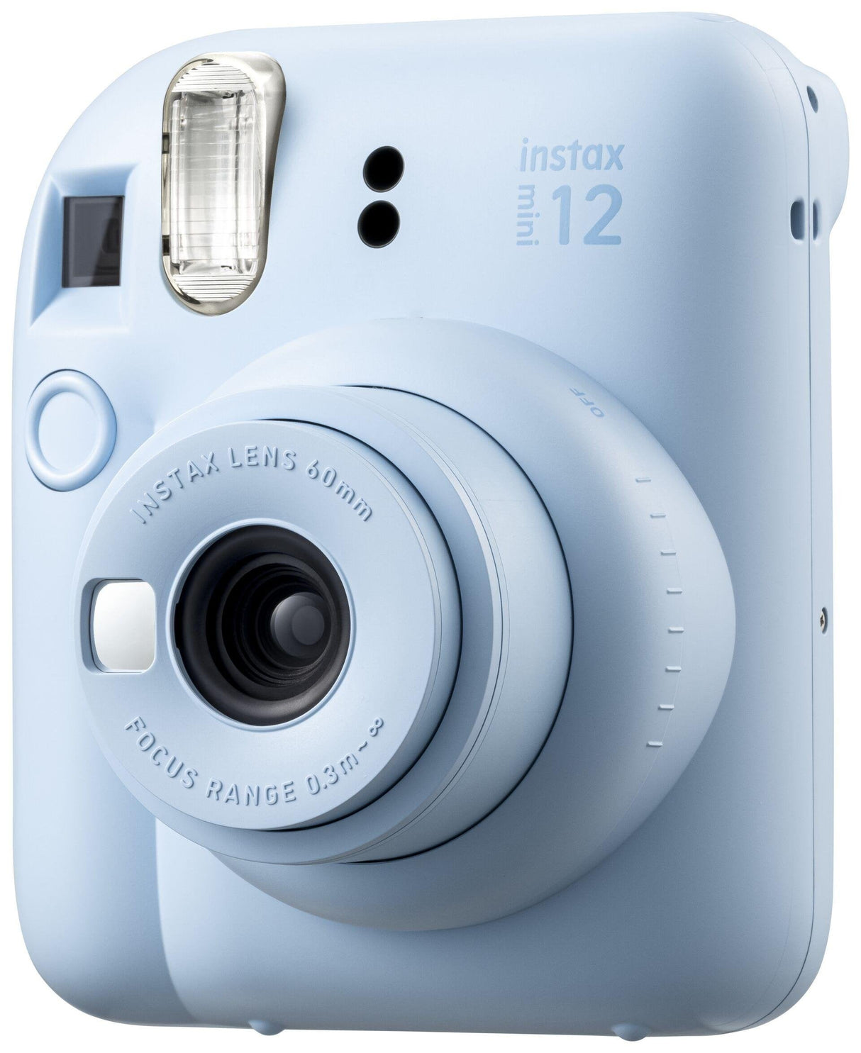 Fujifilm Instax Mini 12 Pastel Blue Camara Instantanea - Tamaño De Imagen 62x46mm - Flash Auto - Exposicion Automatica - Mini Espejo Para Selfies - Modo Primer Plano