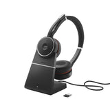 Jabra Evolve 75 Ms Stereo Auricular En Oreja Bluetooth Inalmbricocancelacin De Sonido Activo Usb Con Base De Carga