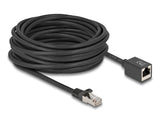 Delock Netzwerk Verlängerungscable Rj45 Stecker Zu Rj45 Buchse Cat.6a S Ftp 10 M Schwarz