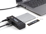 Delock 64252 Convertidor Usb Type-C Para 1 X Ssd M.2 Nvme + 1 X Sata Ssd / Hdd Con Función De Clonación
