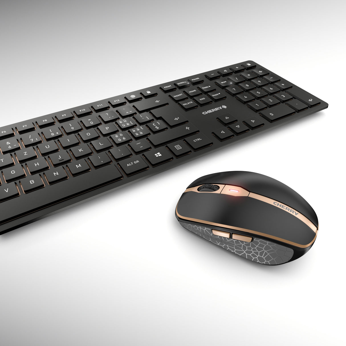 EAN 4025112095290 - CHERRY DW 9100 SLIM teclado Ratón incluido Universal RF Wireless + Bluetooth QWERTZ Suizo Negro imagen 8