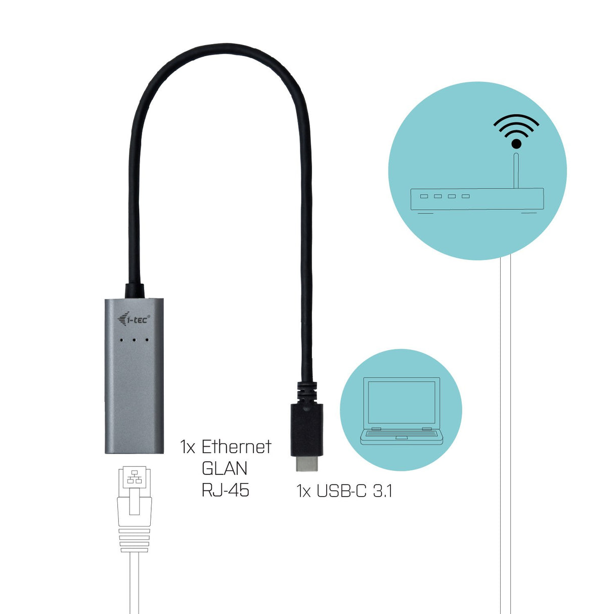 EAN 8595611701870 - i-tec Metal C31METALGLAN adaptador y tarjeta de red 1000 Mbit/s imagen 6