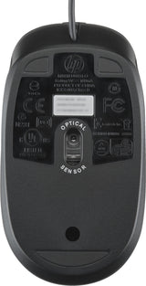 Hp Ratón Óptico Usb 2.9m Negro, Óptico, Usb Tipo A, Negro