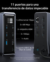 Cargador Anker Prime Charging Docking Station (14-In-1 Dual Display 160w)