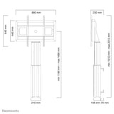 EAN 8717371445881 - Neomounts MOTORIZED RAL9005 SLVR 42-100IN 200X200/1200X600 150KG+BRACKETS 2,54 m (100") Plata imagen 7