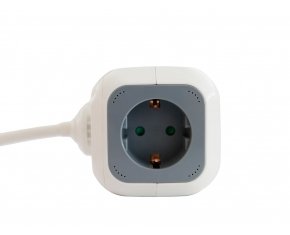 Regleta 3go Reg4cubeusb 4 Tomas De Corriente 2 Usb Cable 1.4m Blanca Y Gris